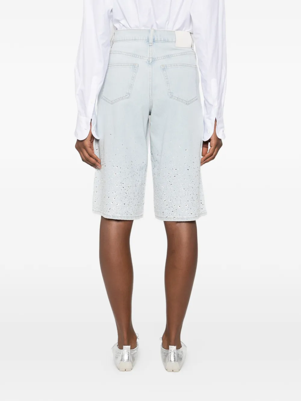 Maje Bermuda shorts met verfraaiing Blauw