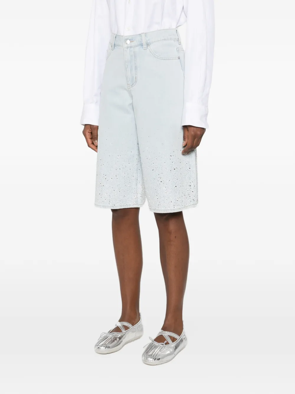 Maje Embellished Shorts - Blue 