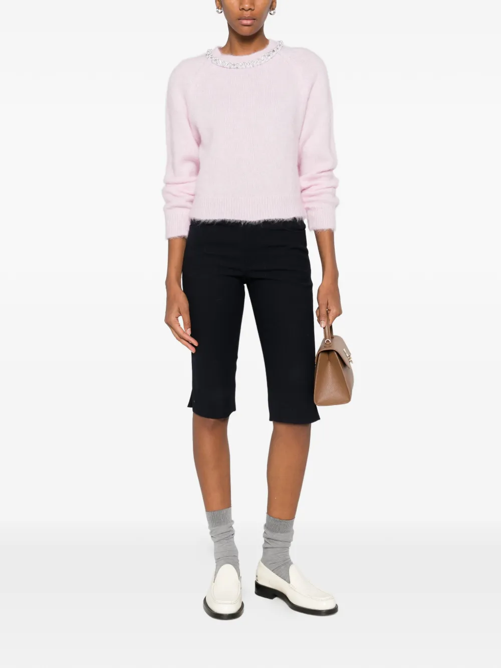  Maje Jersey Con Cuello Redondo - Rosa 