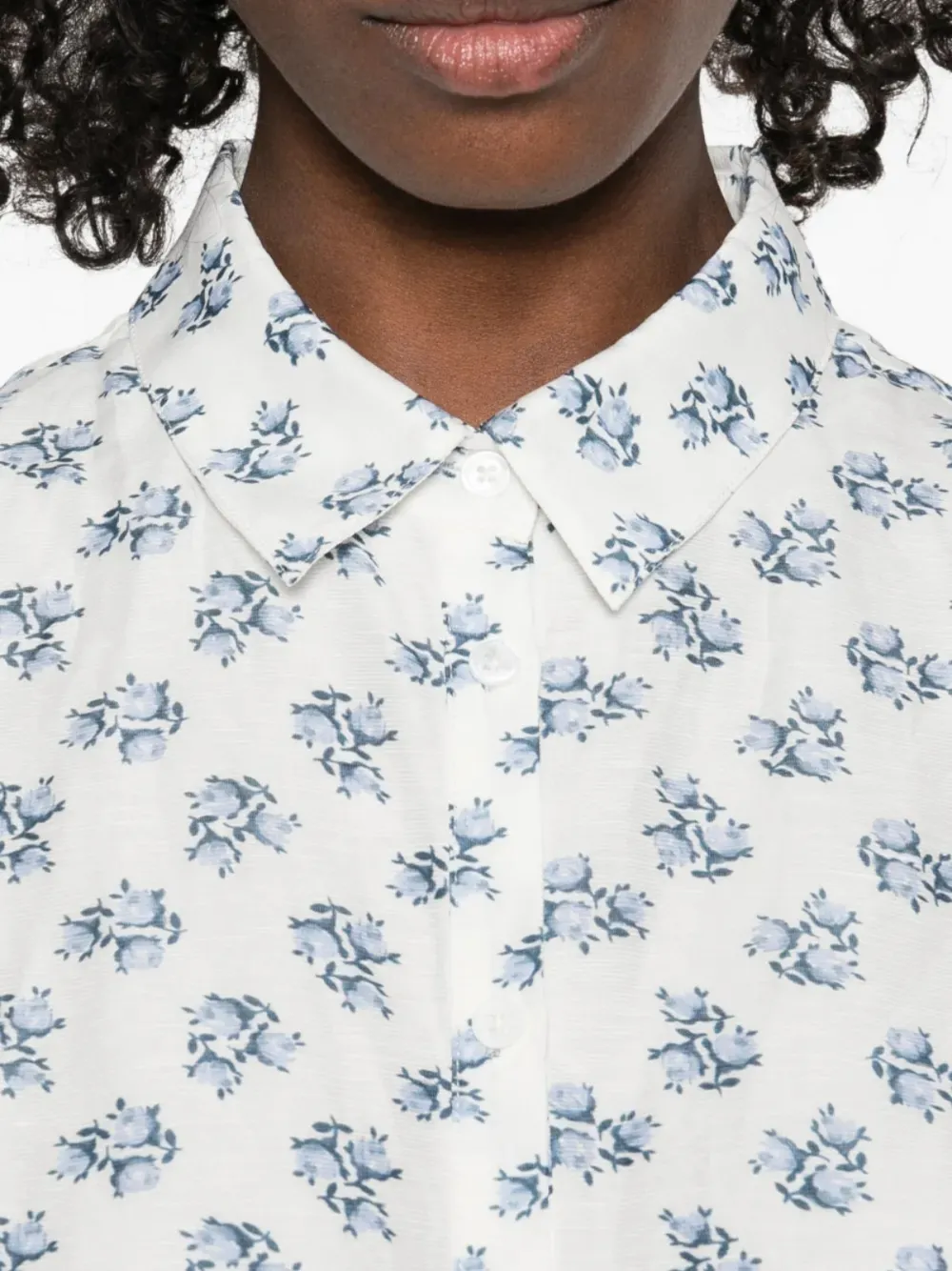 Maje Mini-jurk met bloemenprint Wit