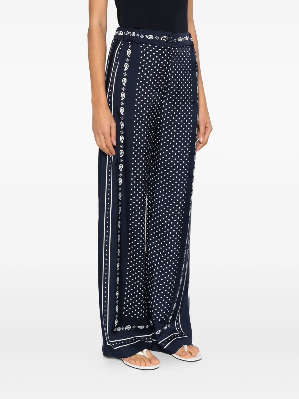 Maje Broek met print Blauw