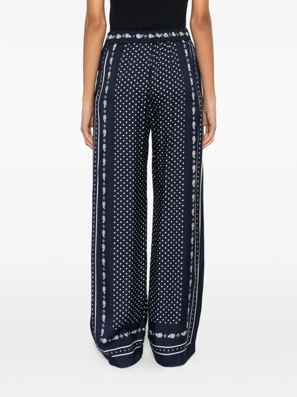 Maje Broek met print Blauw