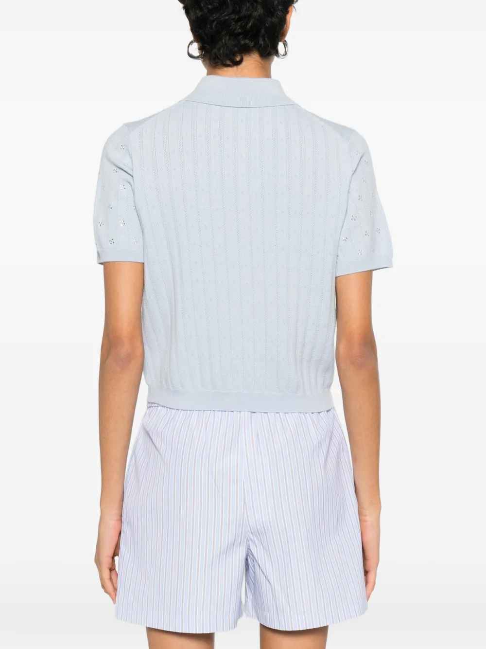 Maje Polotop met verfraaid detail Blauw