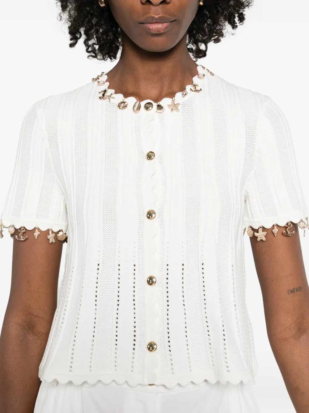 Maje Vest met korte mouwen Wit