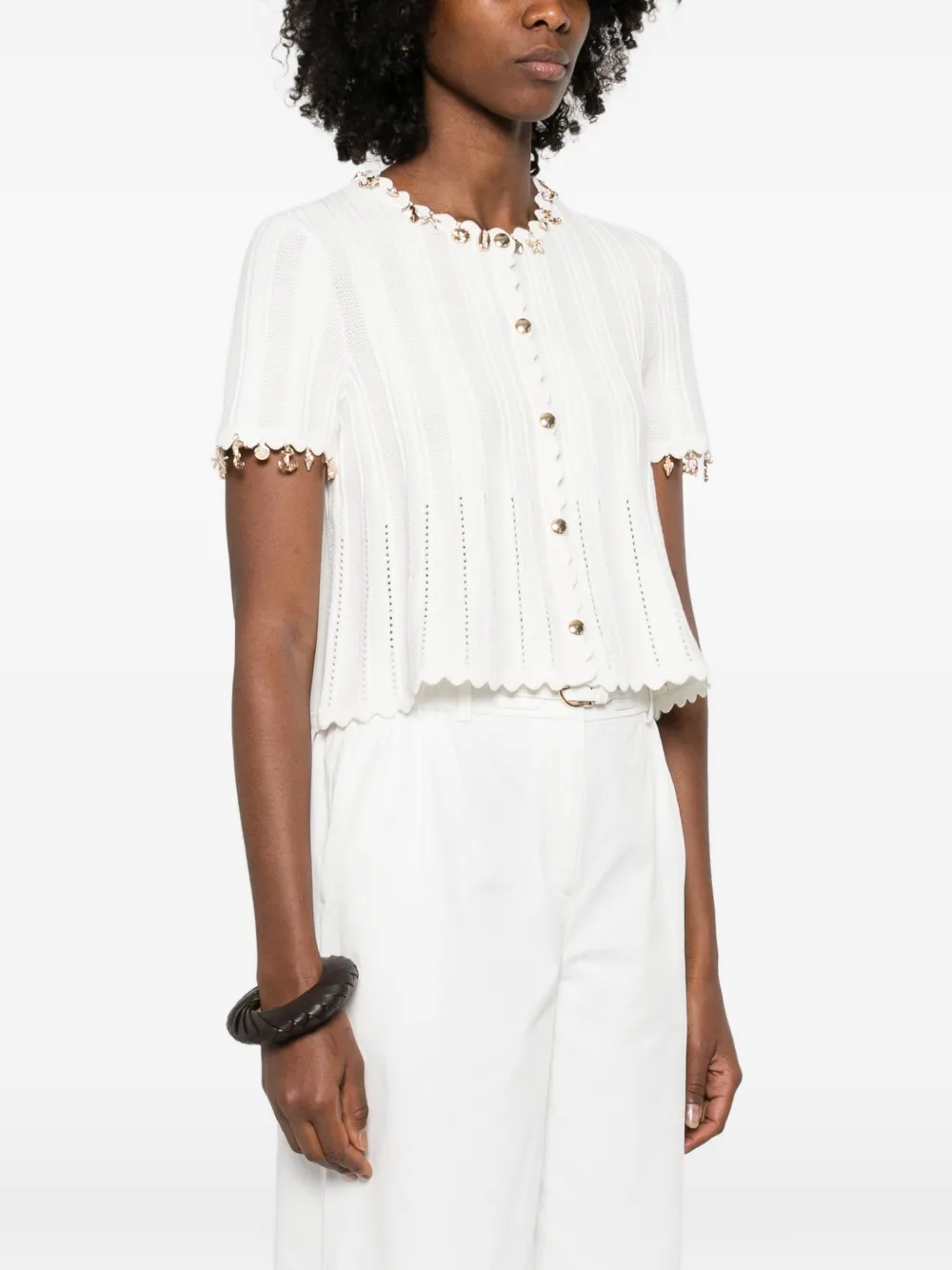Maje Vest met korte mouwen Wit