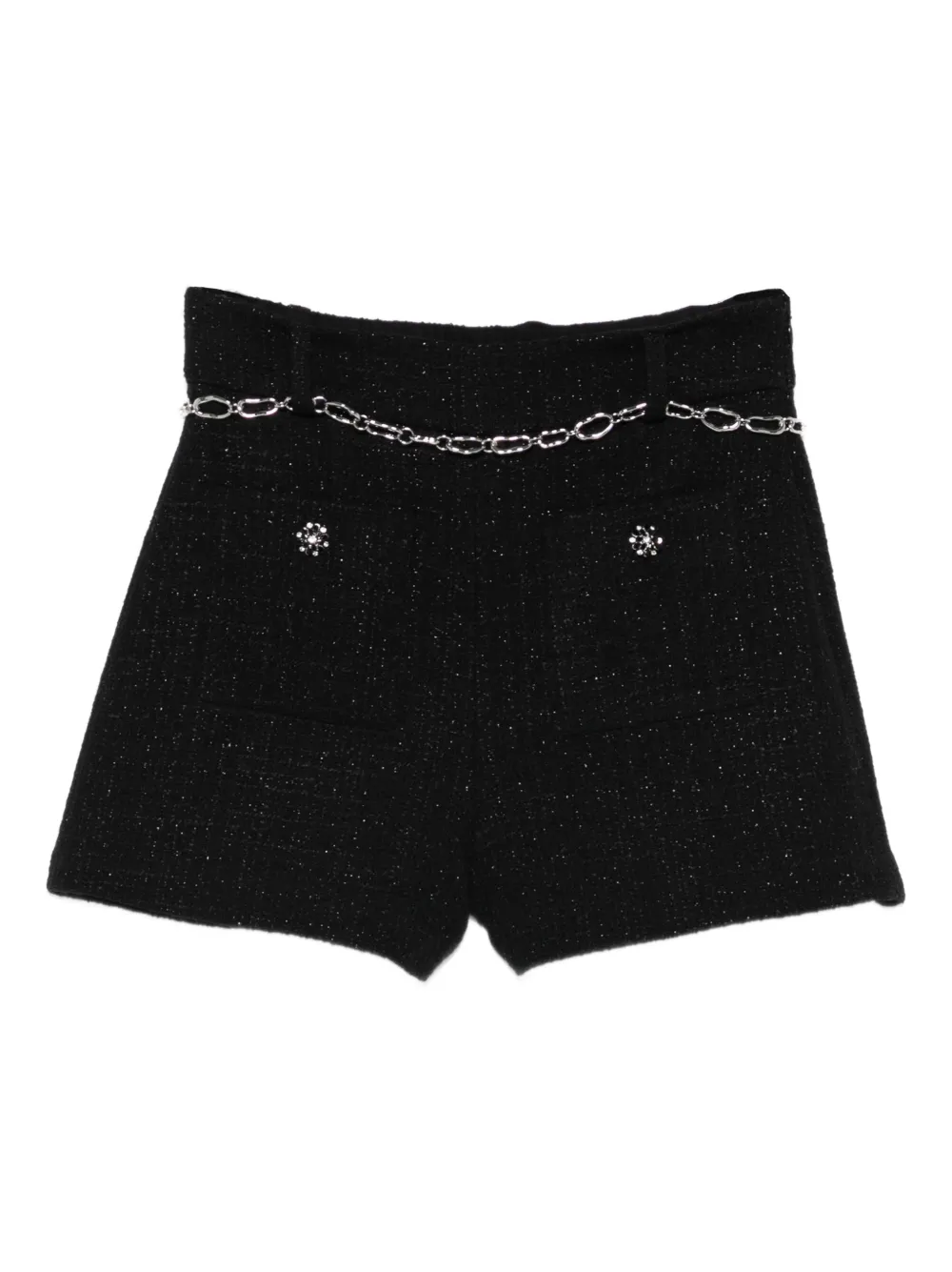 Maje chain-belted short shorts | Black | Image 1