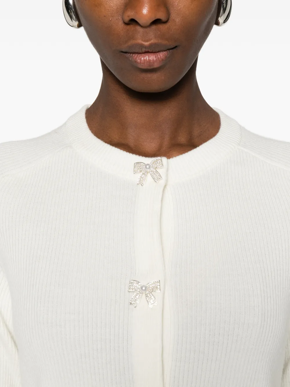 Maje Vest met strikknoop Beige