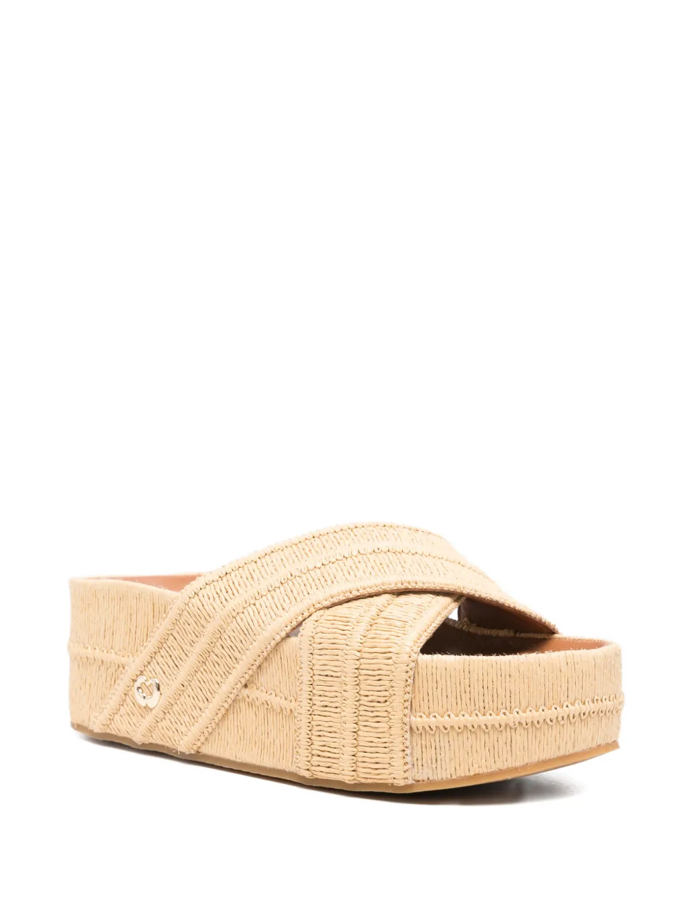 Maje Geweven muiltjes Beige