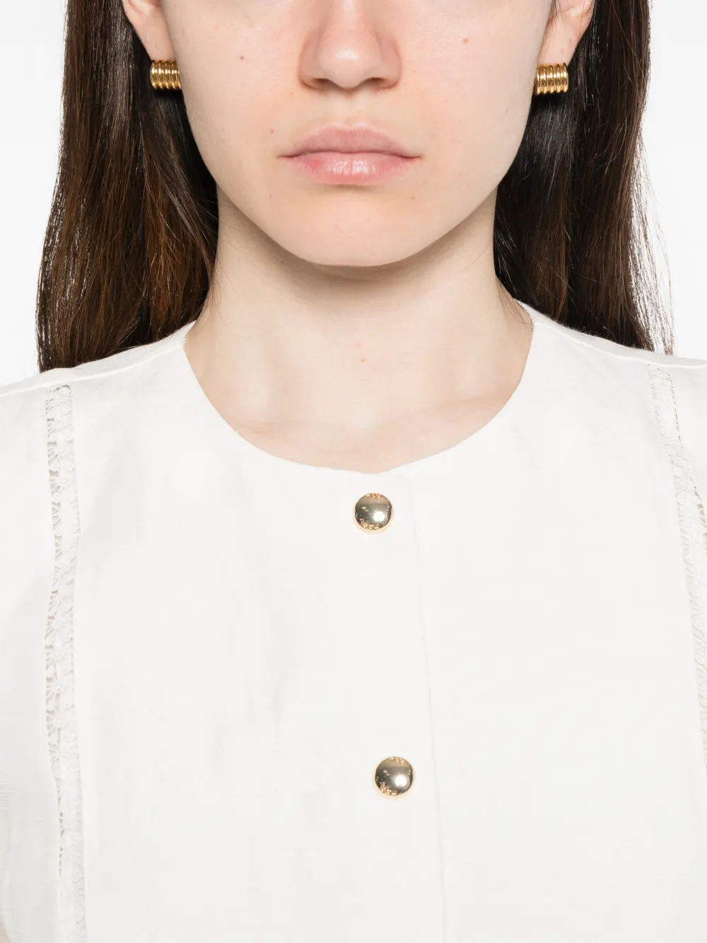Maje Top met knoop-detail Wit