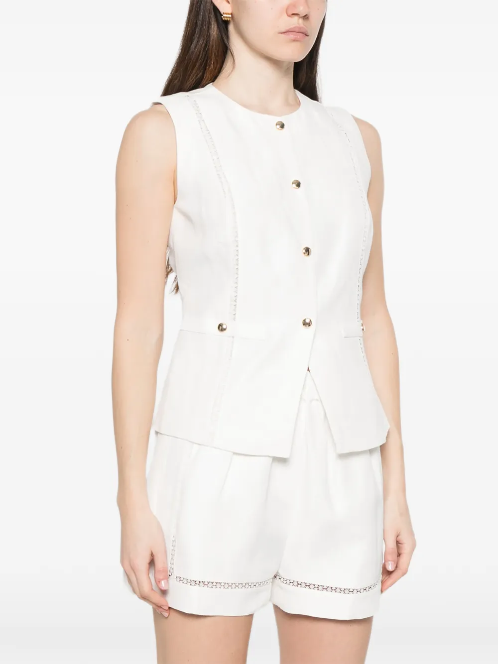 Maje Top met knoop-detail Wit