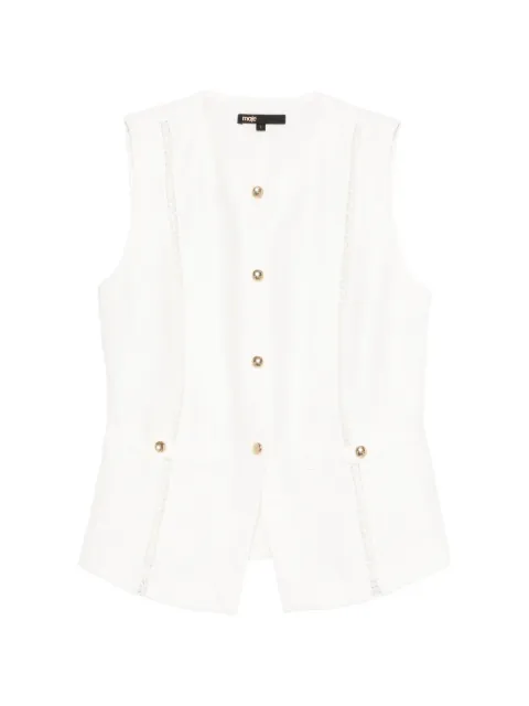 Maje button lace tank top