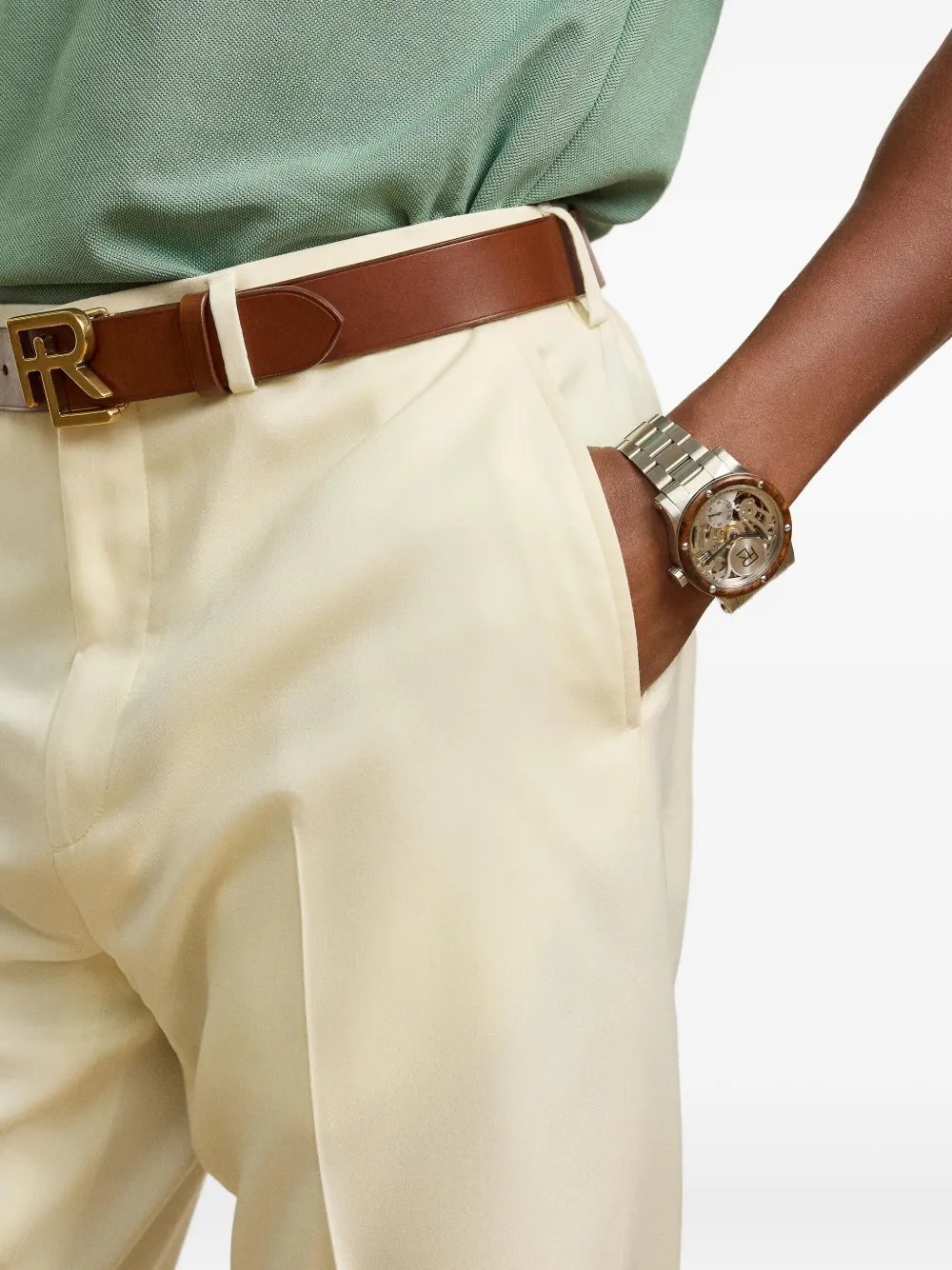 Ralph Lauren Purple Label Gregory plooibroek Beige