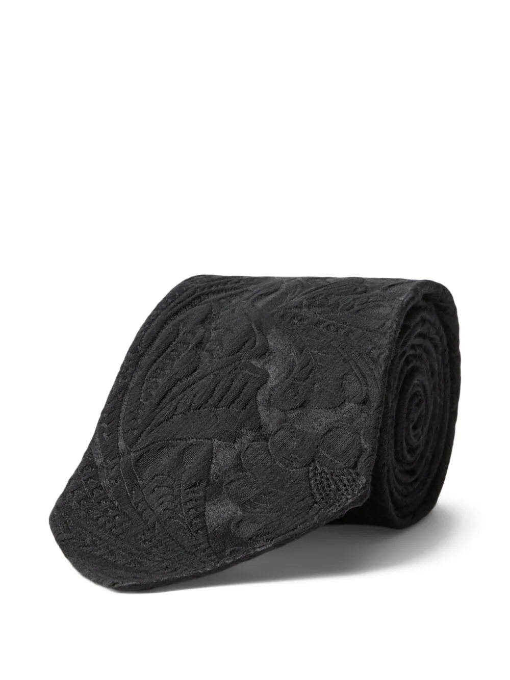 Ralph Lauren RRL Cravatta a fiori jacquard - Nero