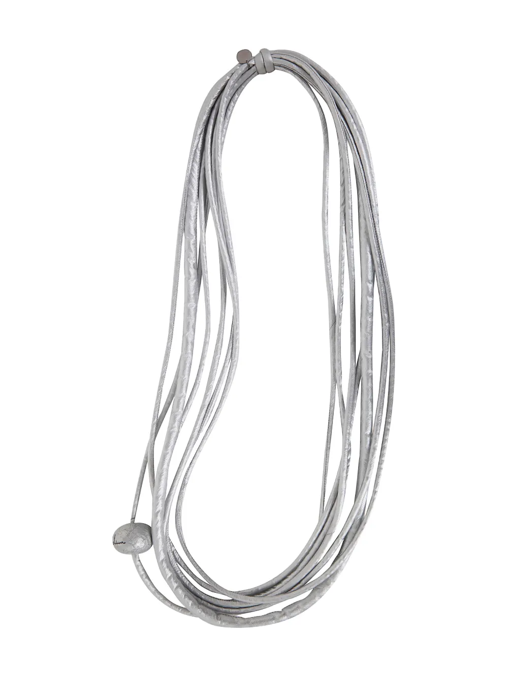 Maria Calderara Bead-detailed Necklace In Silver