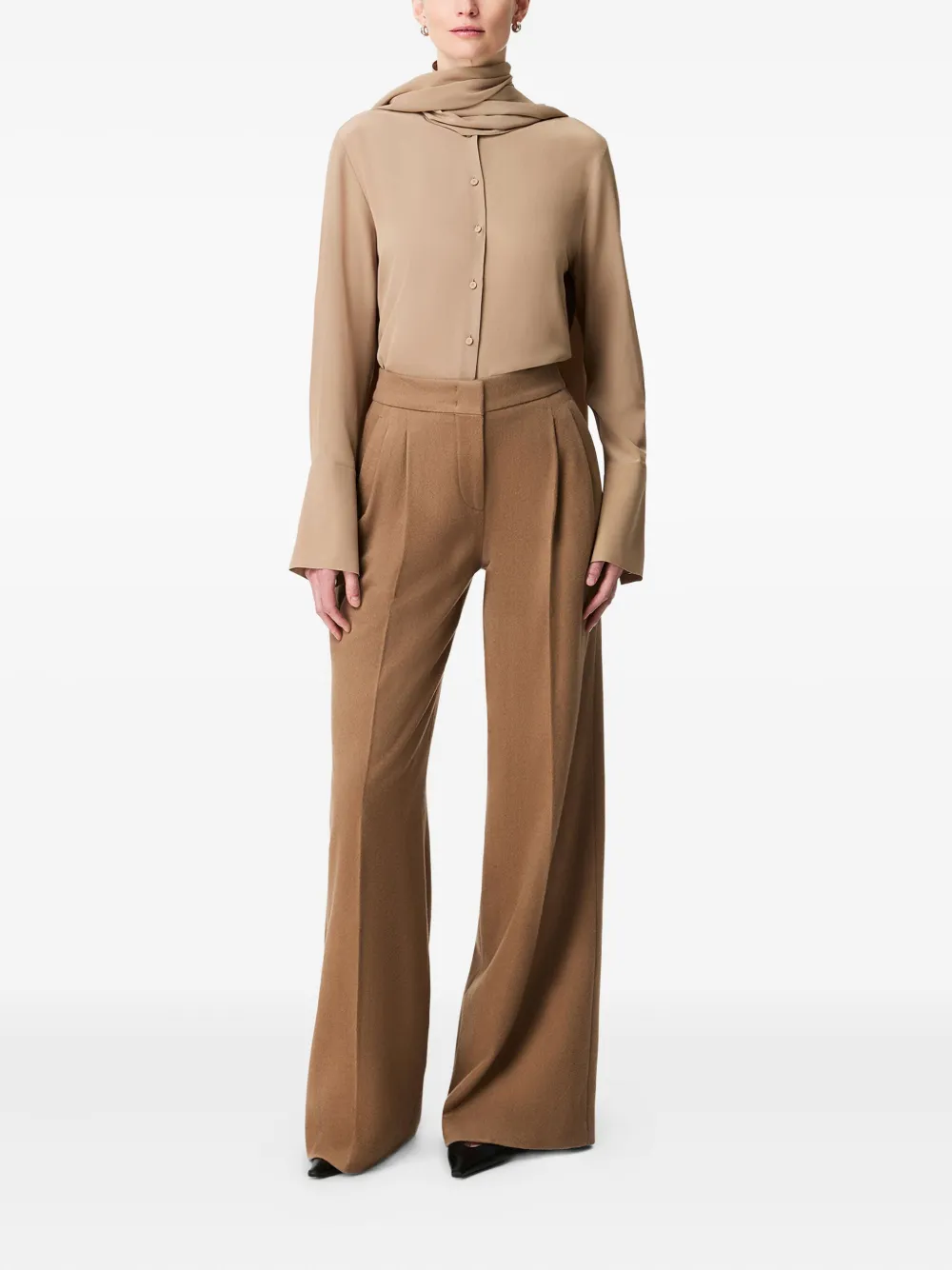 Another Tomorrow pleated trousers - Bruin