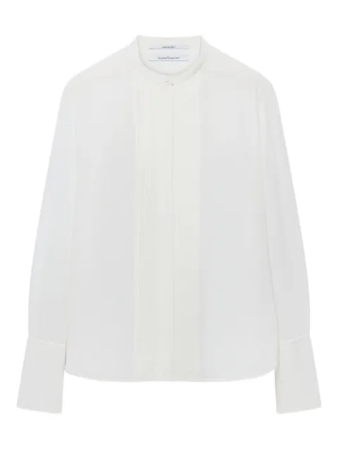 Another Tomorrow pleated tuxedo shirt