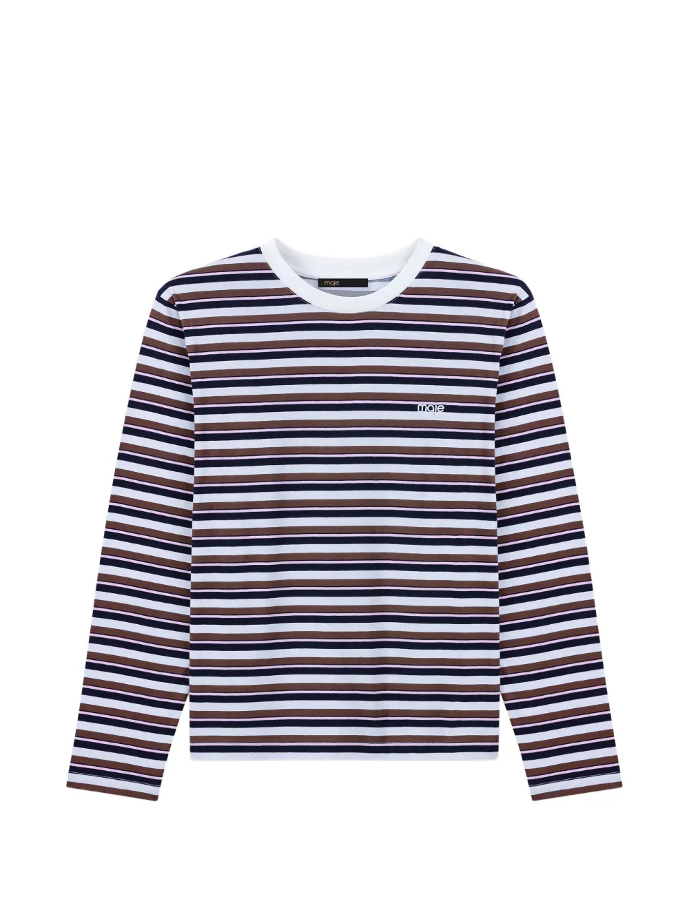 Maje T-shirt a righe a maniche lunghe - Blu