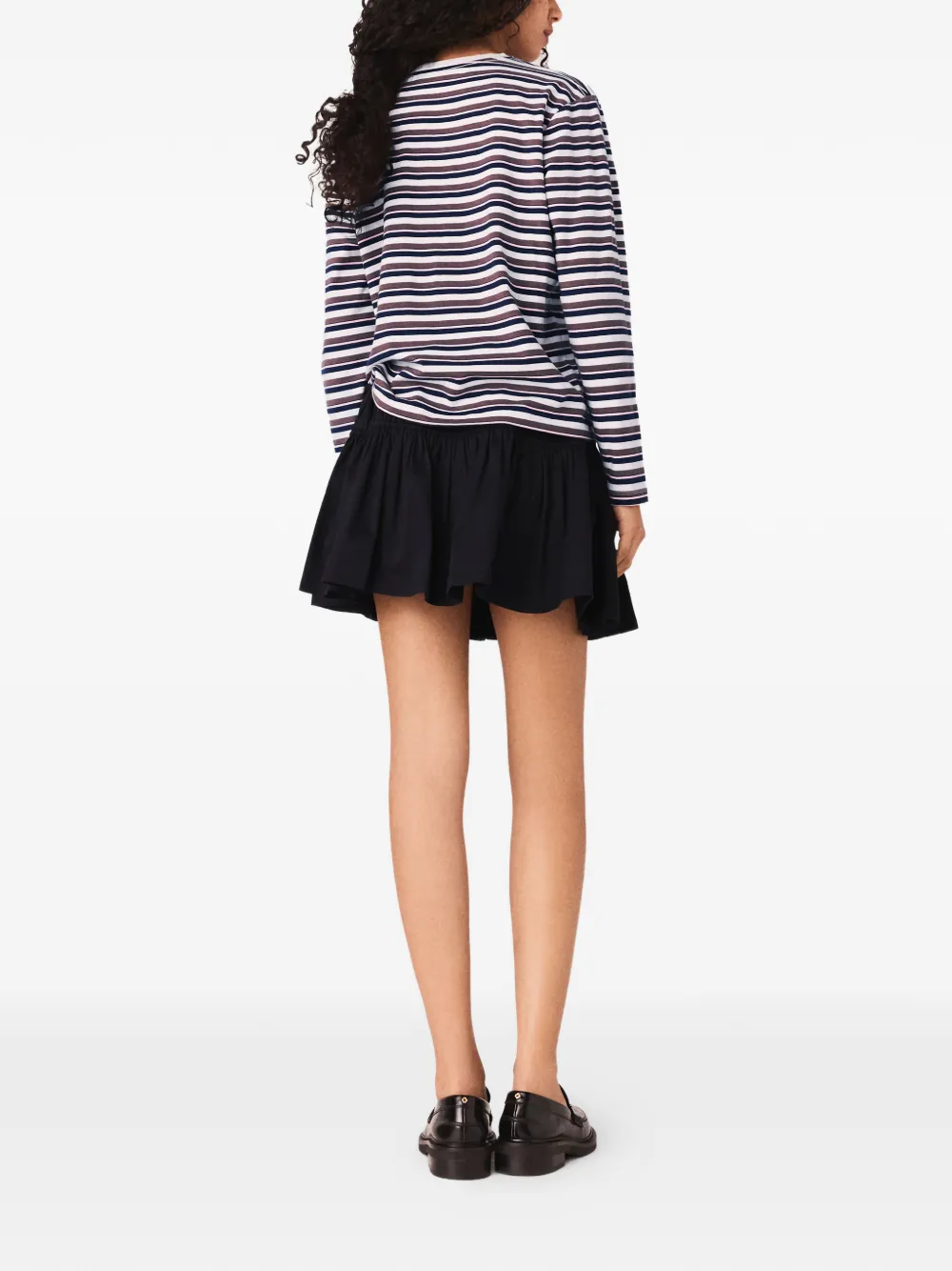 Maje Gestreept T-shirt met lange mouwen Blauw