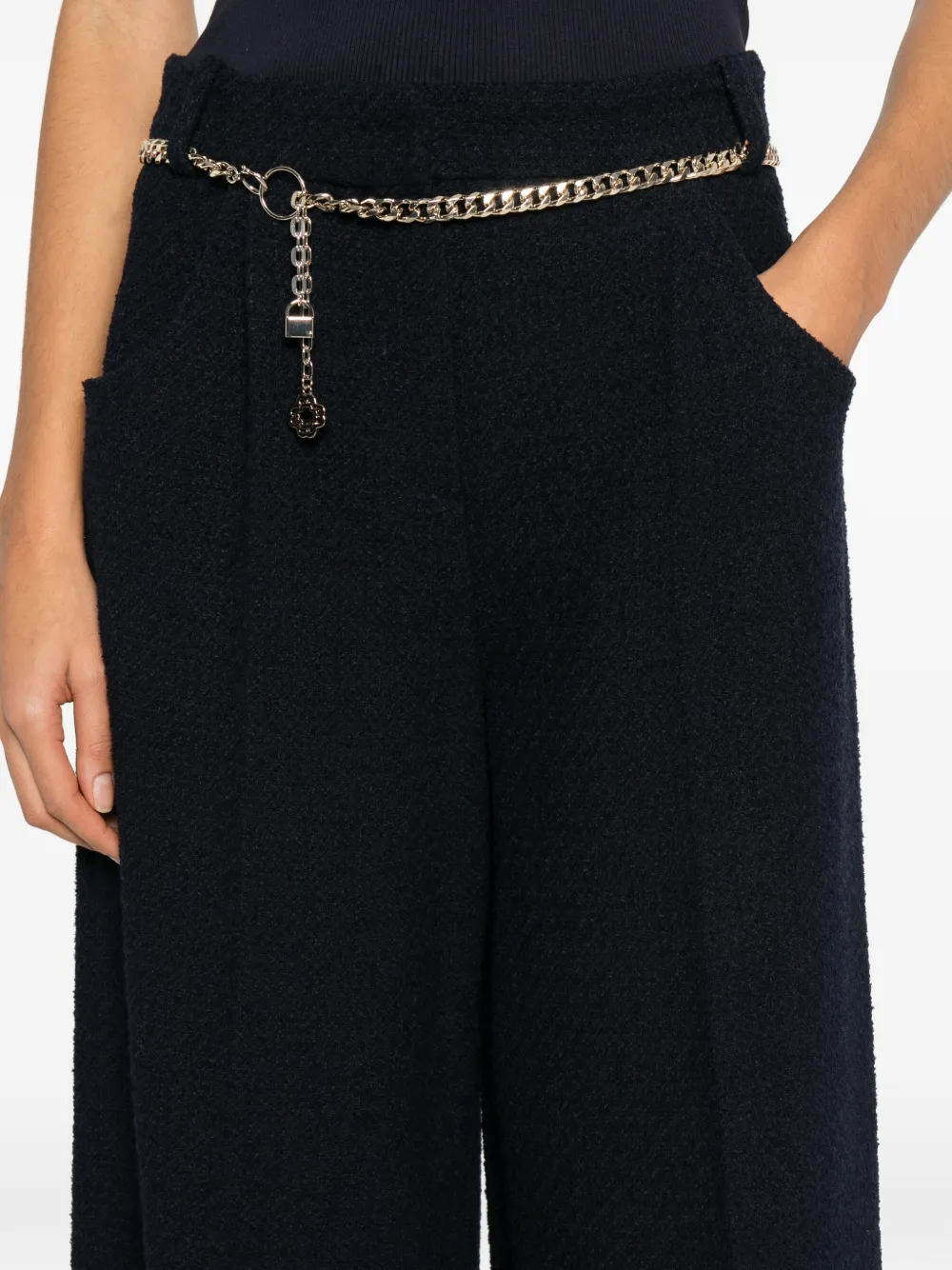 Maje Tweed broek Blauw