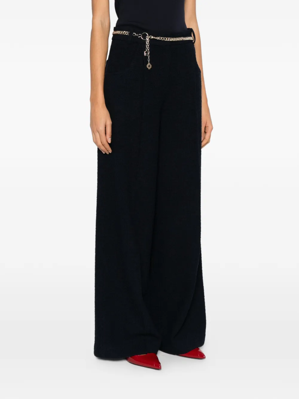  Maje Chain-detail Trousers - Blue 