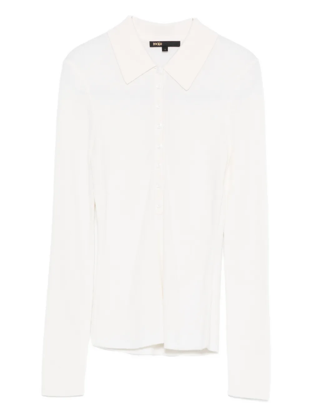 Maje buttoned collared sweatshirt - Toni neutri