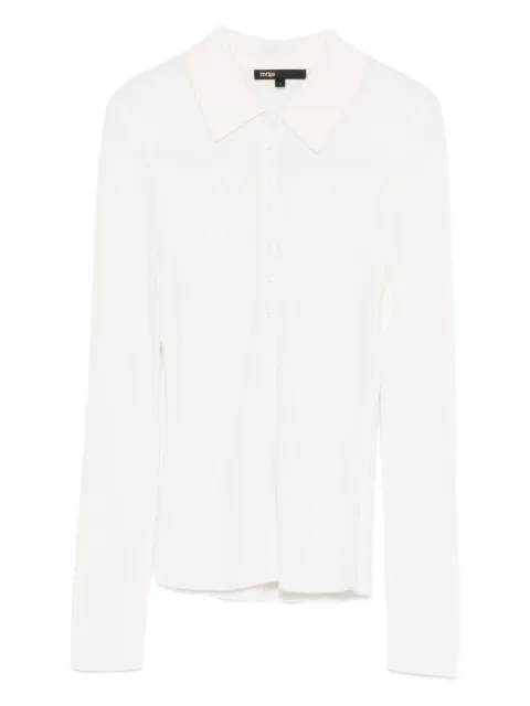 Maje buttoned collared sweatshirt