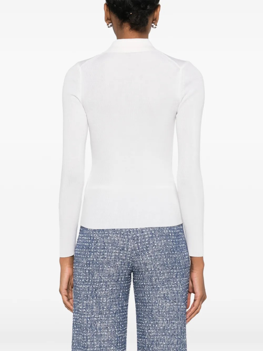 Buttoned Collared Sweatshirt