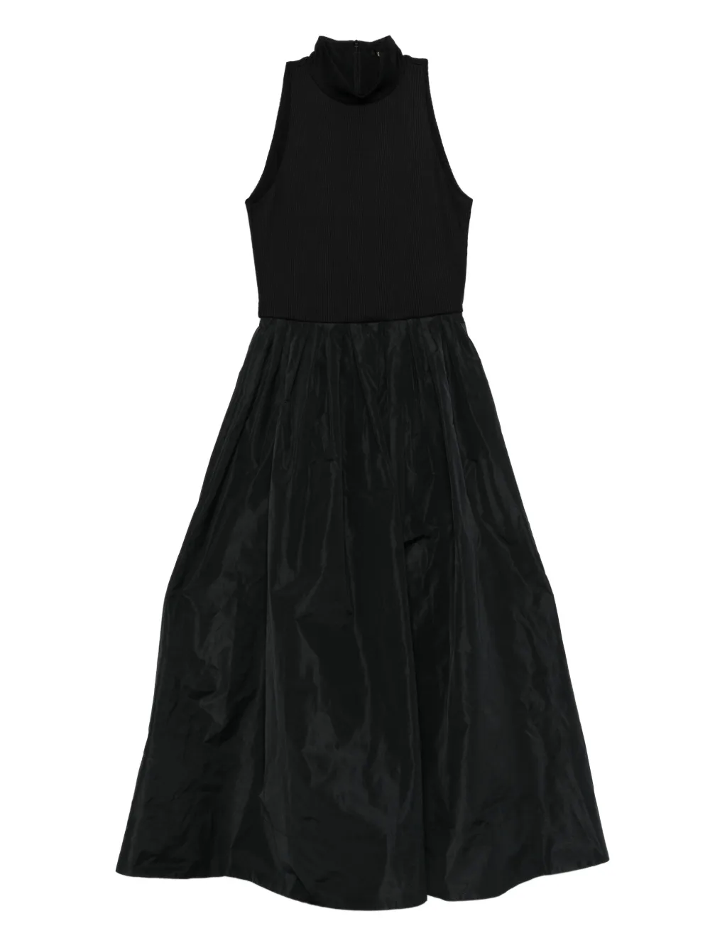 Maje Abito midi smanicato a collo alto - Nero