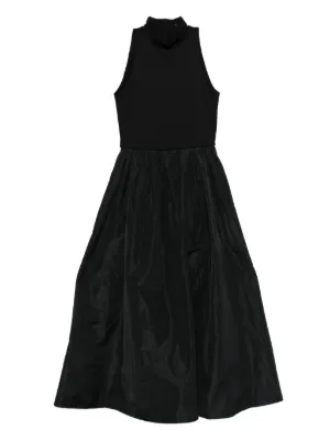 CHB Christian BOARO Lace-Insert Pleated Gown - Black CHB Christian BOARO Lace-Insert Pleated Gown - Black