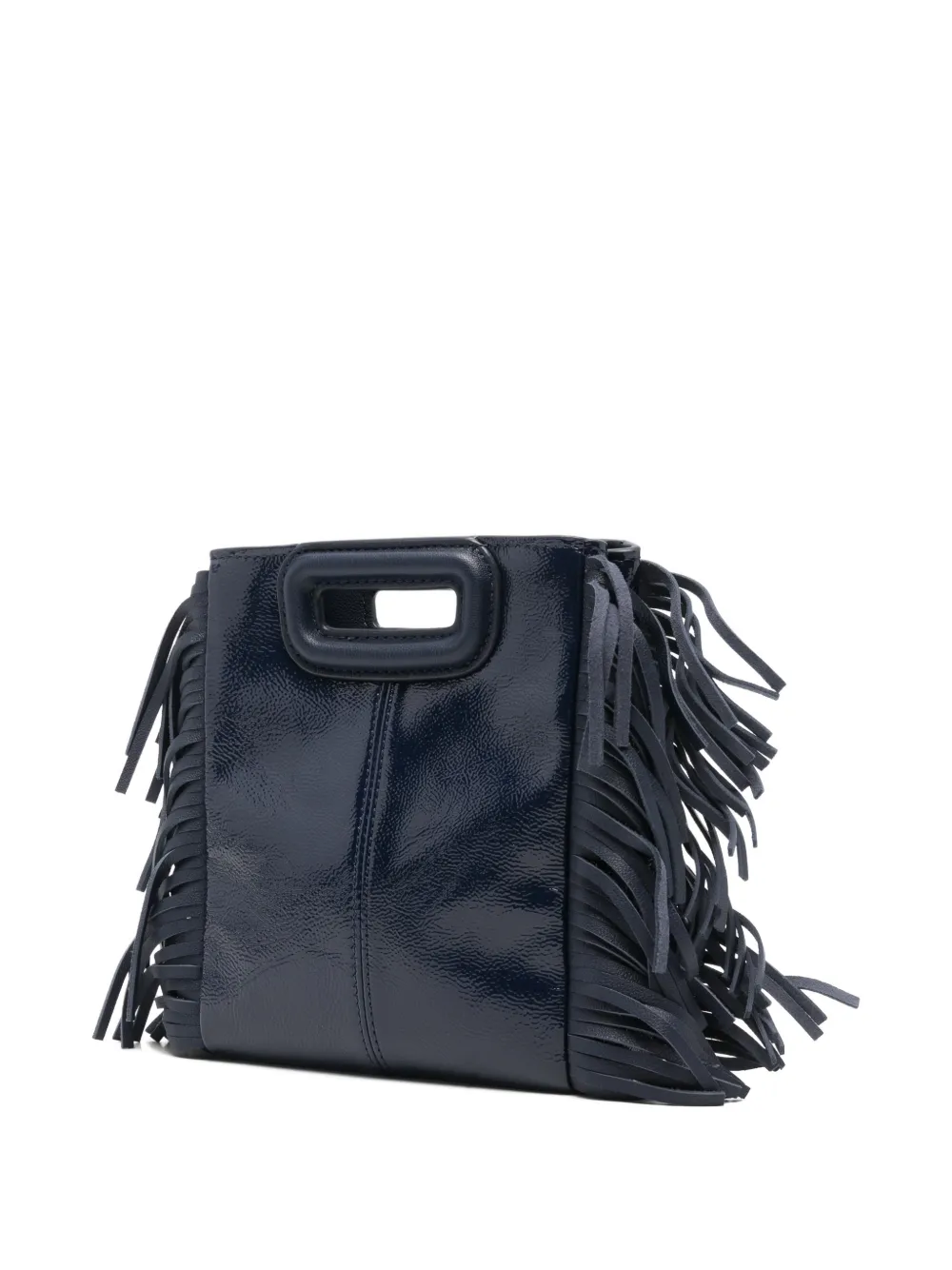  Maje Mini Fringe Handle Cross Body Bag - Blue 