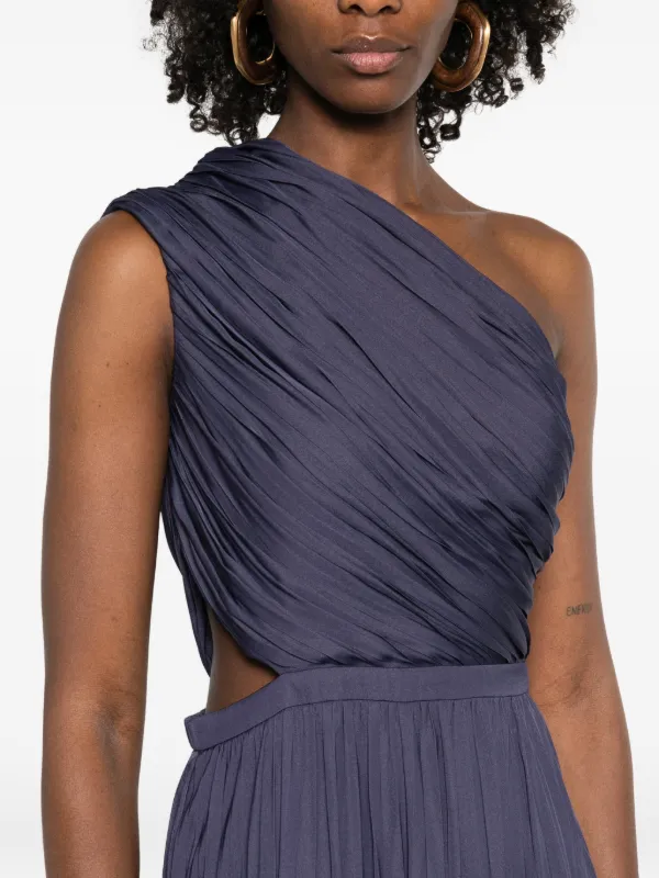 open lace back dress Olympia Pleated Maxi Dress