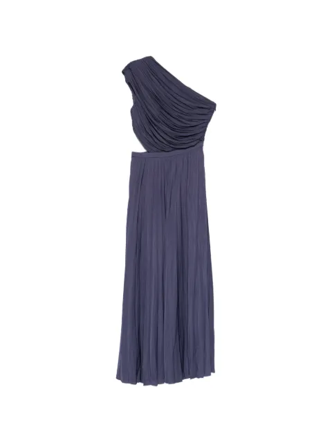 Maje one-shoulder pleated midi dress