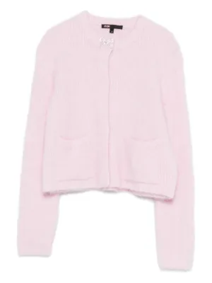 Cardigan En Cachemire AMOR&PSYCHE Vert Motif Dos Taille S - Occasion Très Bon État