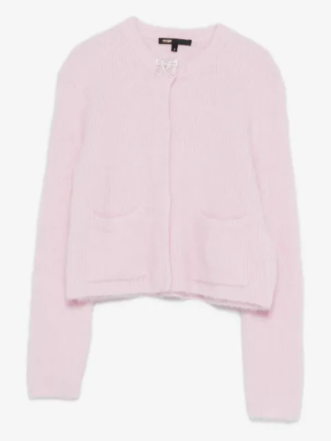 Maje jewelled bow cardigan