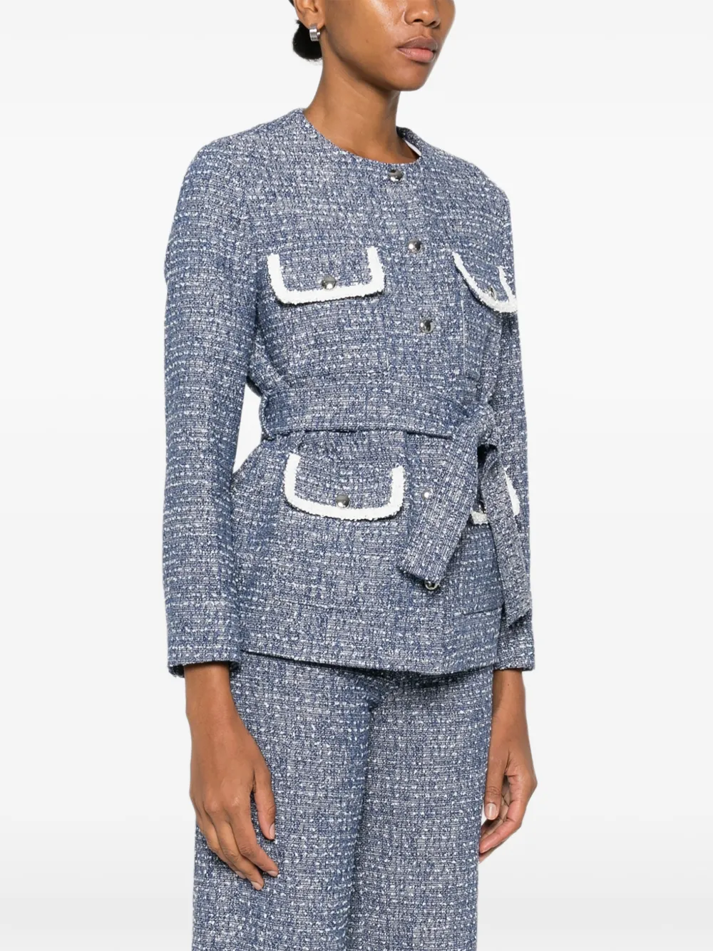 Button-Front Tweed Jacket