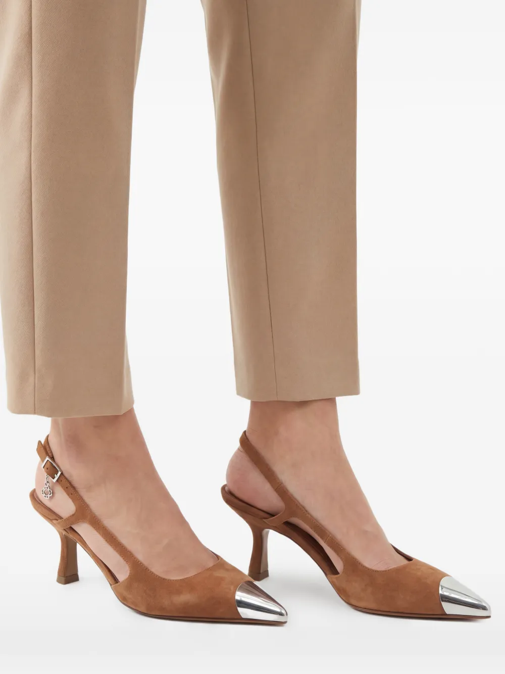 Maje Suède pumps Bruin