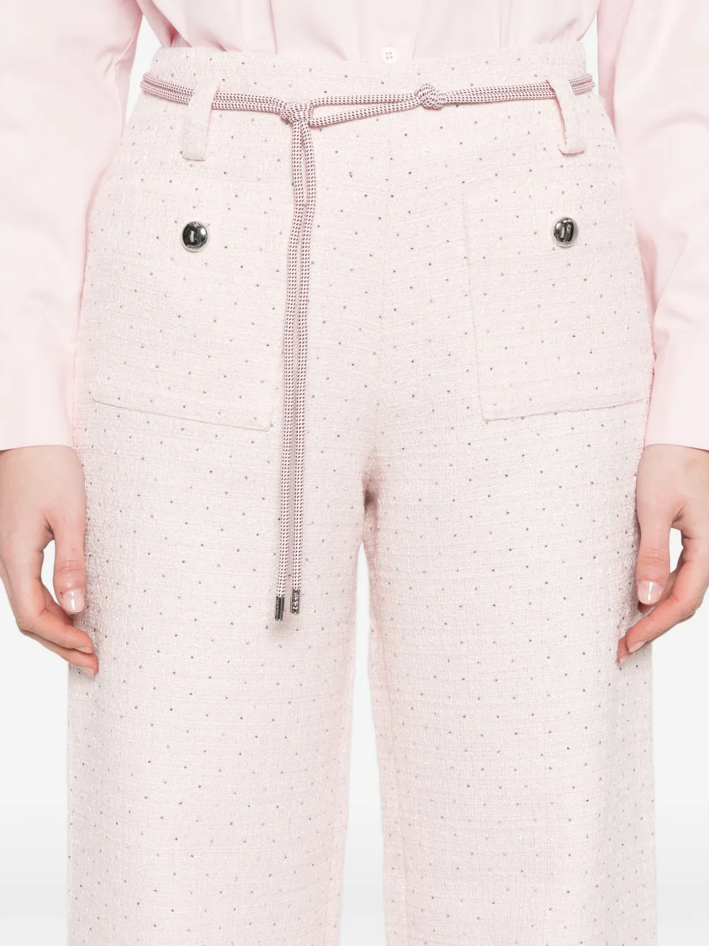 Maje Pantalon verfraaid met kristallen Roze