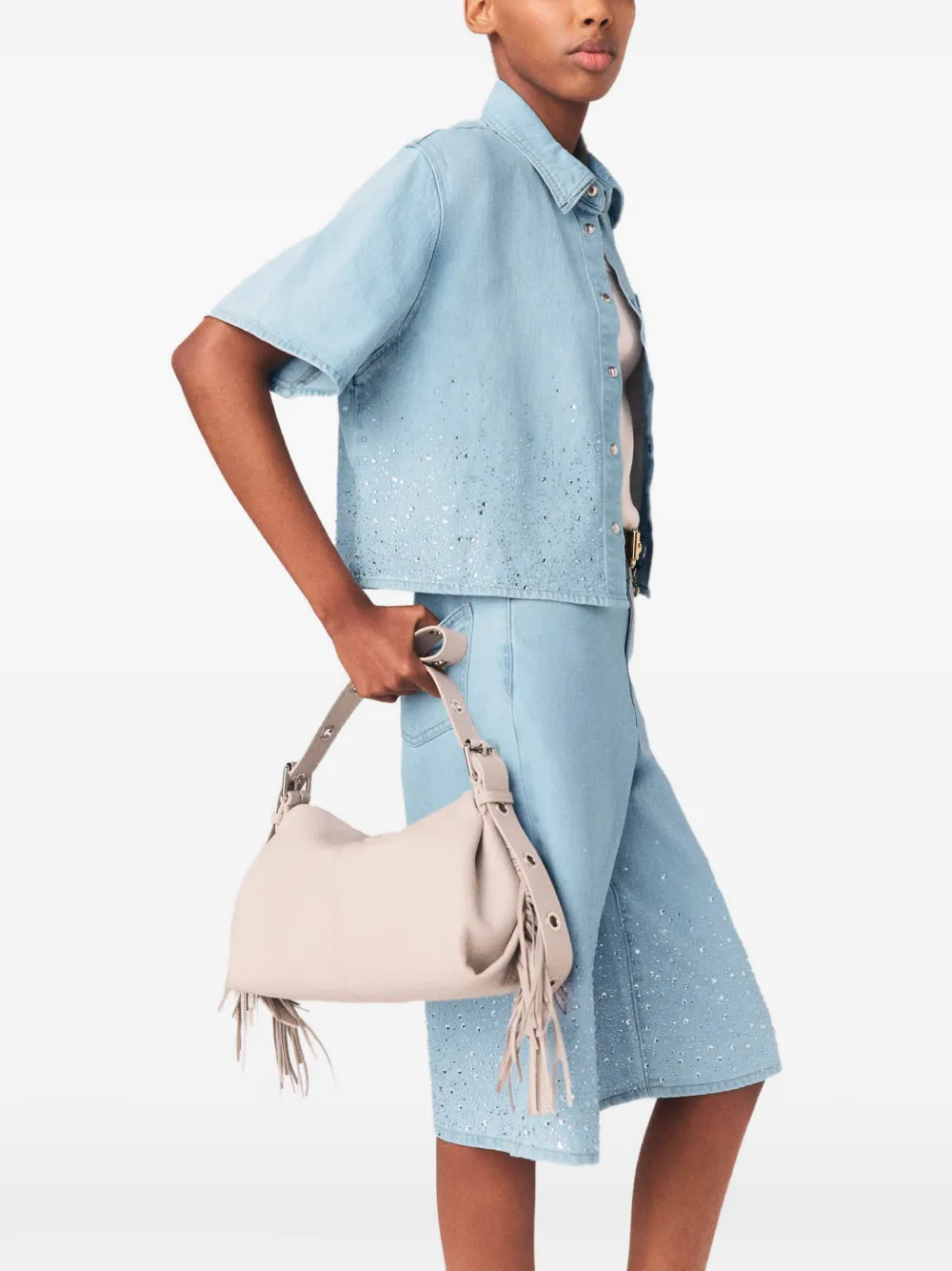 Maje Camicia Con Decorazione - Blu 