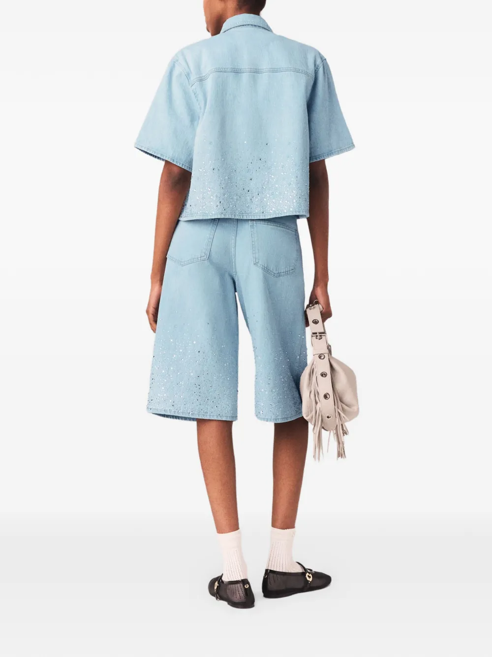  Maje Camicia Con Decorazione - Blu 