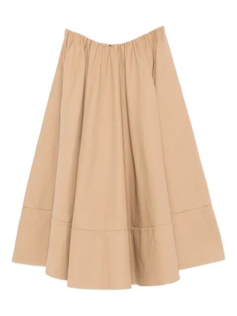 Maje elasticated-waist midi skirt