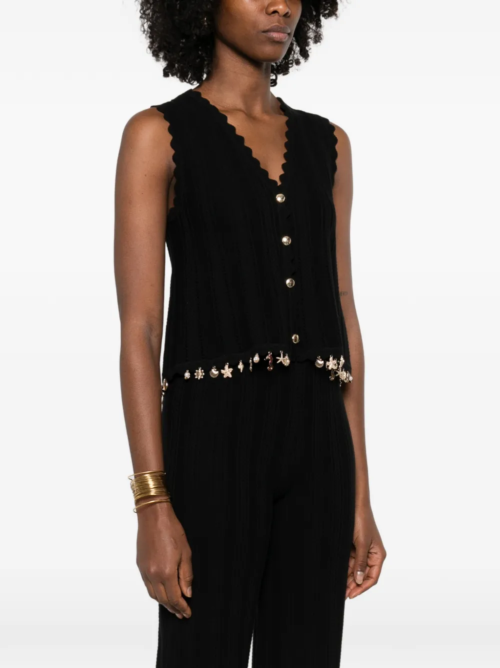  Maje V-neck Embellished Cardigan - Black 