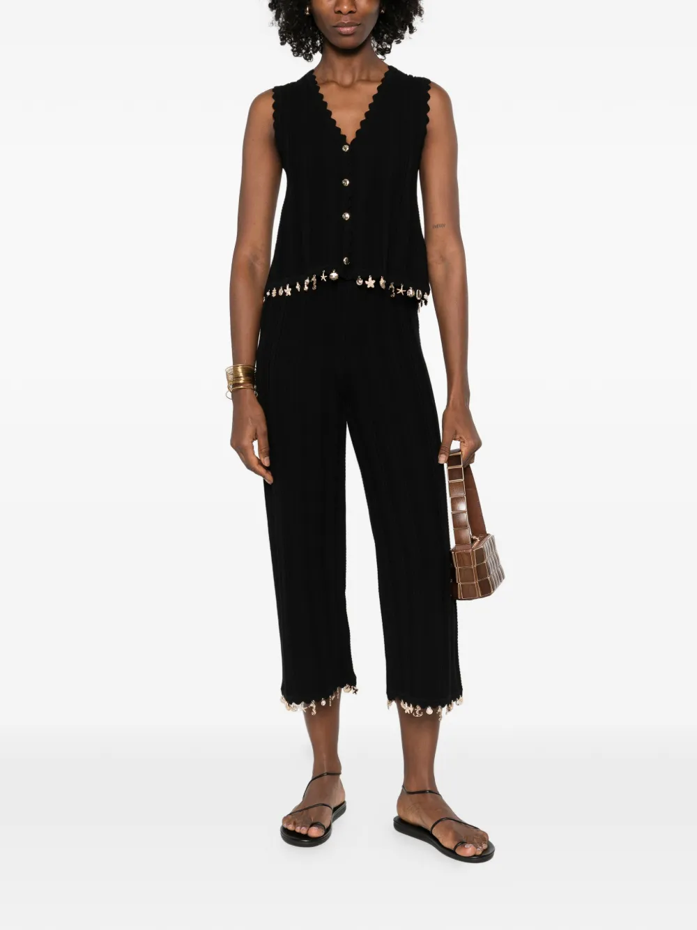  Maje V-neck Embellished Cardigan - Black 