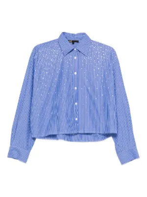 Sacai ストライプ シャツ | ブルー | FARFETCH JP