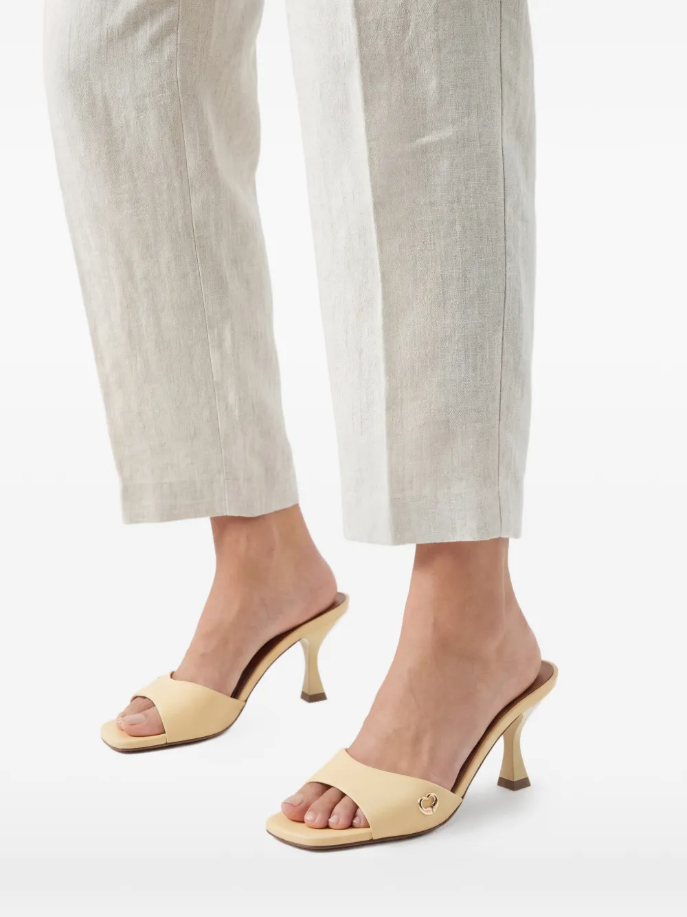 Maje Ornament sandalen met hak Beige