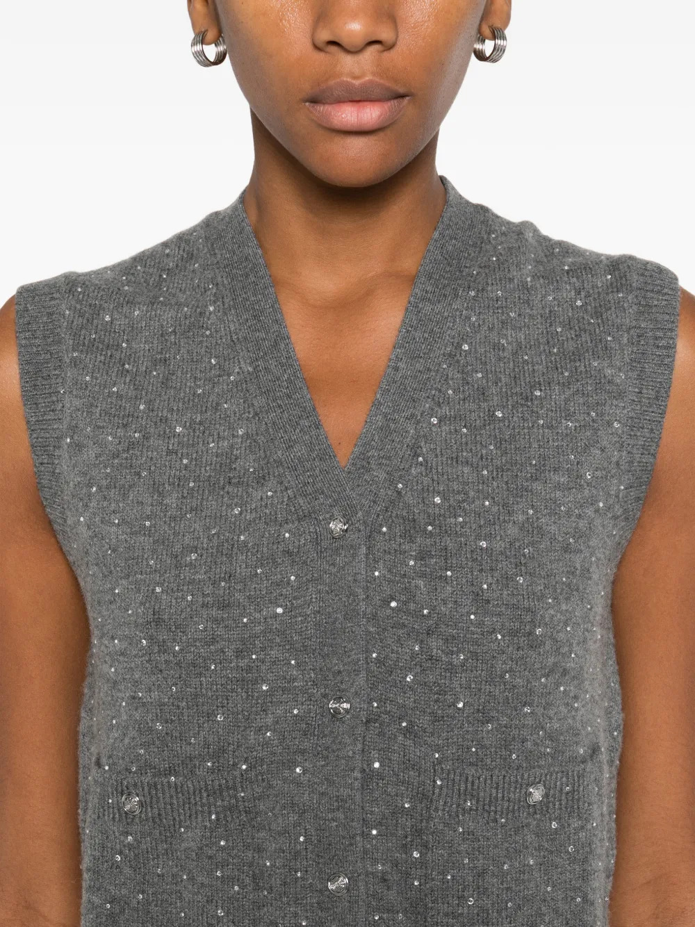 Button Embellished Polo Top