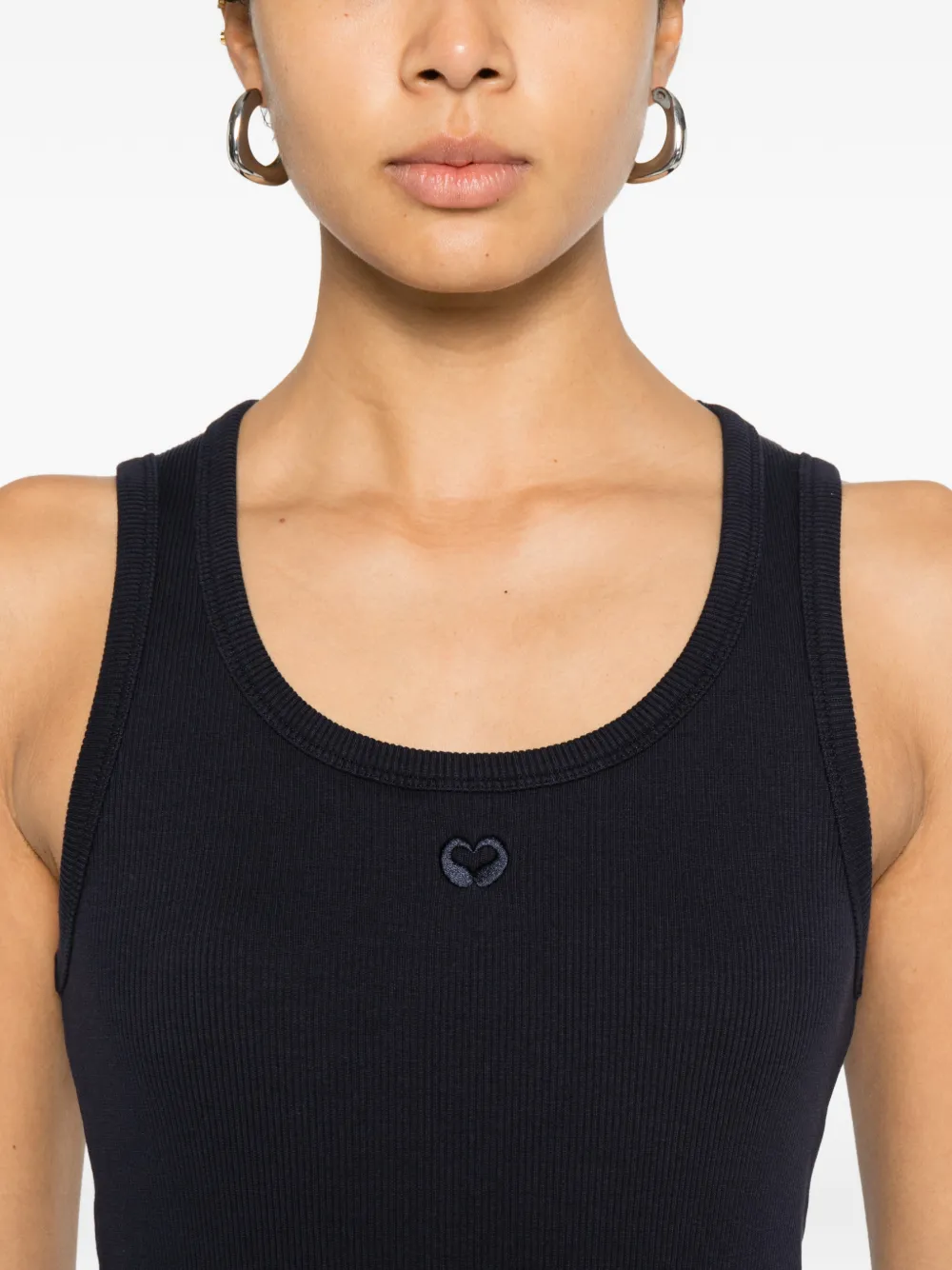 Heart-Embroidery Tank Top