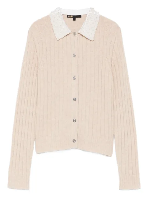 Maje beaded-collar cardigan