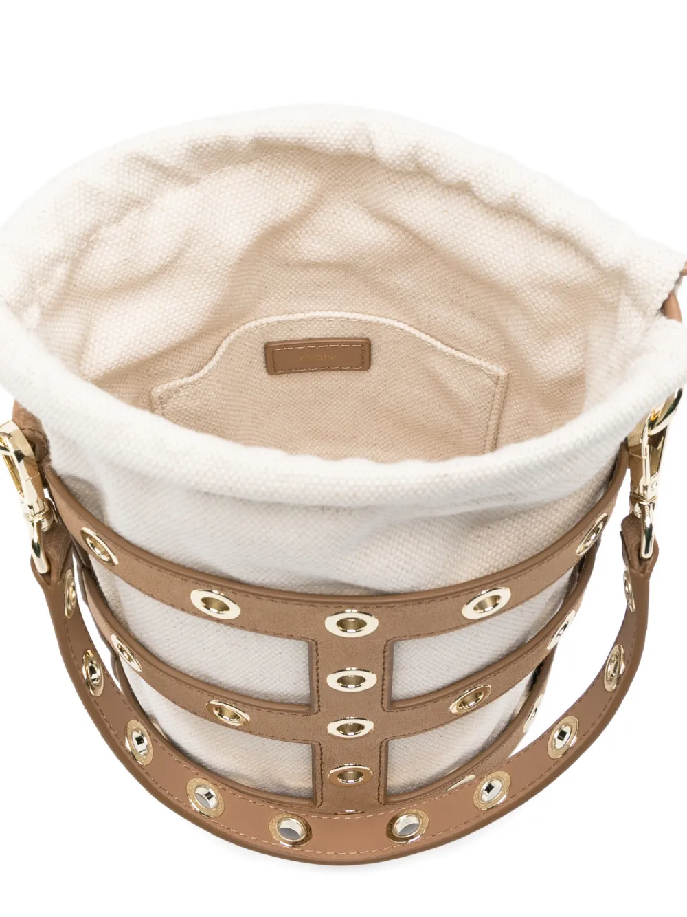 Maje Bucket-tas met ringlets Beige