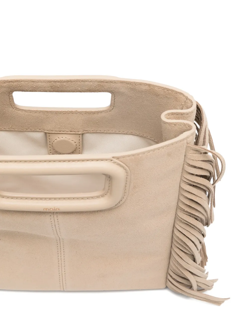 Maje M shopper met franje en handvat Beige