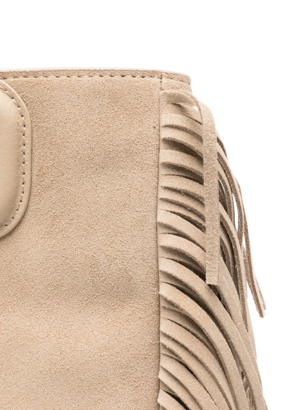 Maje M shopper met franje en handvat Beige